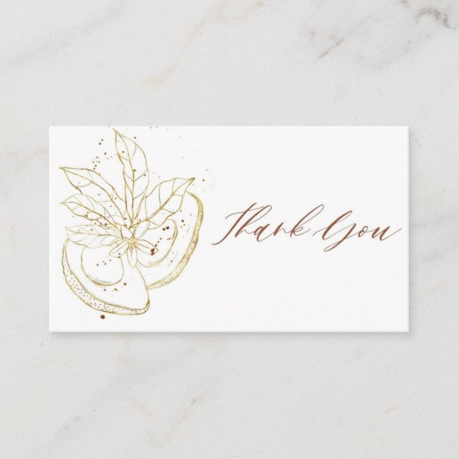 Cartões de agradecimentos do Chá de fraldas Avocad (Frente)