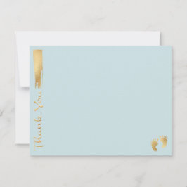 Cartões de agradecimentos do chá de fraldas, "Azul