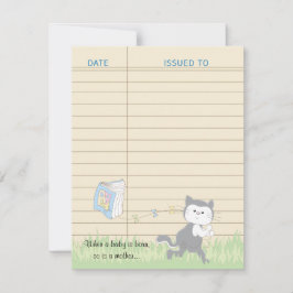 Cartões de agradecimentos do chá de fraldas, Azul/