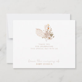 Cartões de agradecimentos do Chá de fraldas Boho -