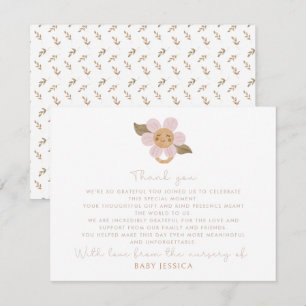 Cartões de agradecimentos do Chá de fraldas Boho -