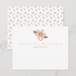 Cartões de agradecimentos do Chá de fraldas Boho -