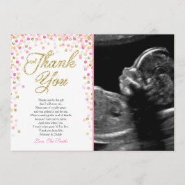 Cartões de agradecimentos do chá de fraldas Confet