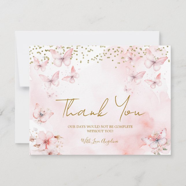 Cartões de agradecimentos do Chá de fraldas da bor (Frente)