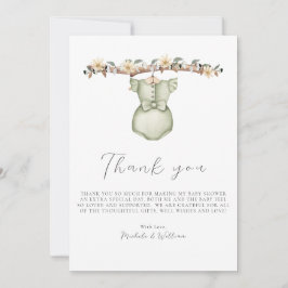 Cartões de agradecimentos do Chá de fraldas da rou