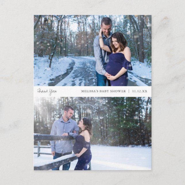 Cartões de agradecimentos do Chá de fraldas de Col (Frente)