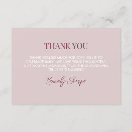 Cartões de agradecimentos do Chá de fraldas de Tar