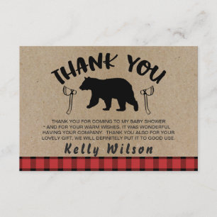 Cartões de agradecimentos do chá de fraldas do