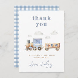 Cartões de agradecimentos do Chá de fraldas do com