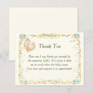 cartões de agradecimentos do Chá de fraldas do est