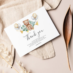 Cartões de agradecimentos do Chá de fraldas do Urs