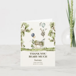 Cartões de agradecimentos do Chá de fraldas do Urs