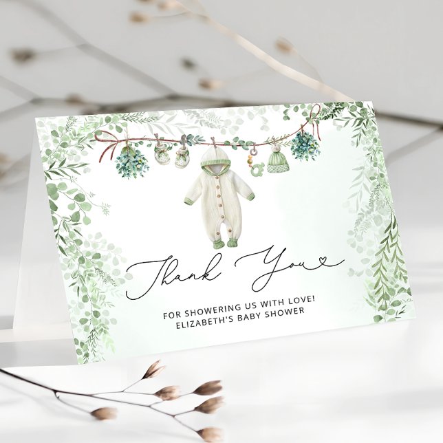 Cartões de agradecimentos do Chá de fraldas Eucaly (Criador carregado)