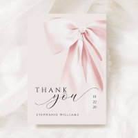 Cartões de agradecimentos do Chá de fraldas rosa