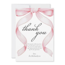 Cartões de agradecimentos do Chá de fraldas rosa