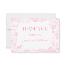 Cartões de agradecimentos do Chá de fraldas Safari