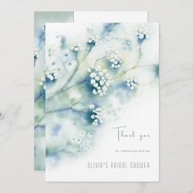 Cartões de agradecimentos do Chá de panela das Flo (Frente/Verso)