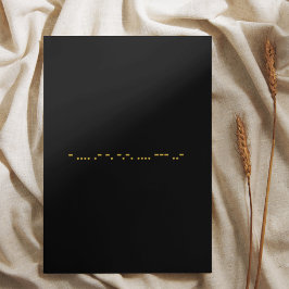 Cartões de agradecimentos do código Morse