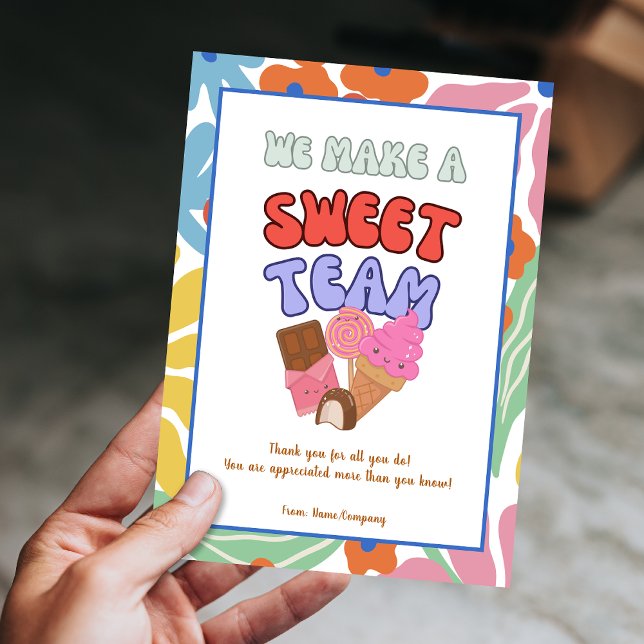 Cartões de agradecimentos do Colega Voluntário de  (Team Teacher Volunteer Colleague Thank You Card)