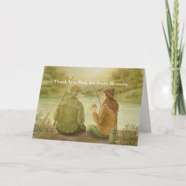 Cartões de agradecimentos do Dia do Pai da Filha - (Frente)