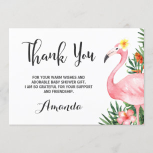 Cartões de agradecimentos do flamingo de Flamingl