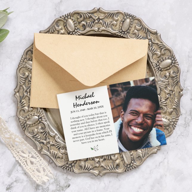 Cartões de agradecimentos do Funeral de Fotografia (Criador carregado)