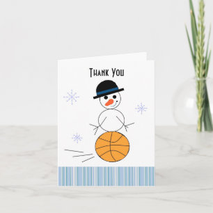 Cartões de agradecimentos do jogador de basquete 