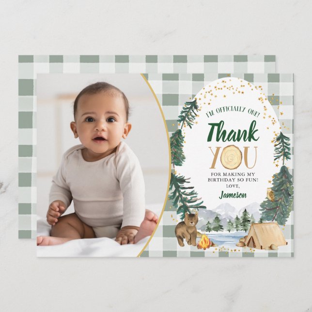 Cartões de agradecimentos do Little Explorer (Frente/Verso)