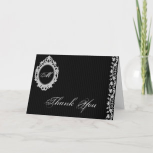 Cartões de agradecimentos do Monograma de Quadro G