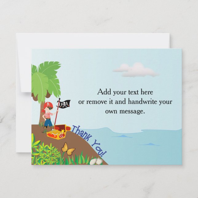 Cartões de agradecimentos do pirata (Frente)