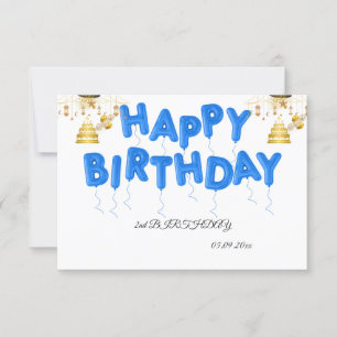 Cartões de agradecimentos do segundo aniversário d
