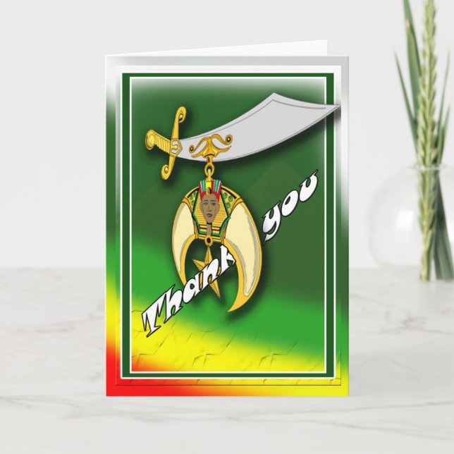 Cartões de agradecimentos do Shriner (Frente)