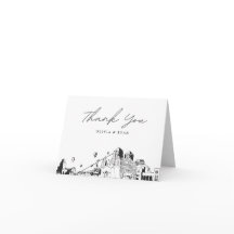 Cartões de agradecimentos do Skyline Skyline do Al