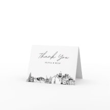 Cartões de agradecimentos do Skyline Skyline do El