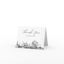 Cartões de agradecimentos do Skyline Skyline do Lo