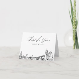 Cartões de agradecimentos do Skyline Skyline do Sp