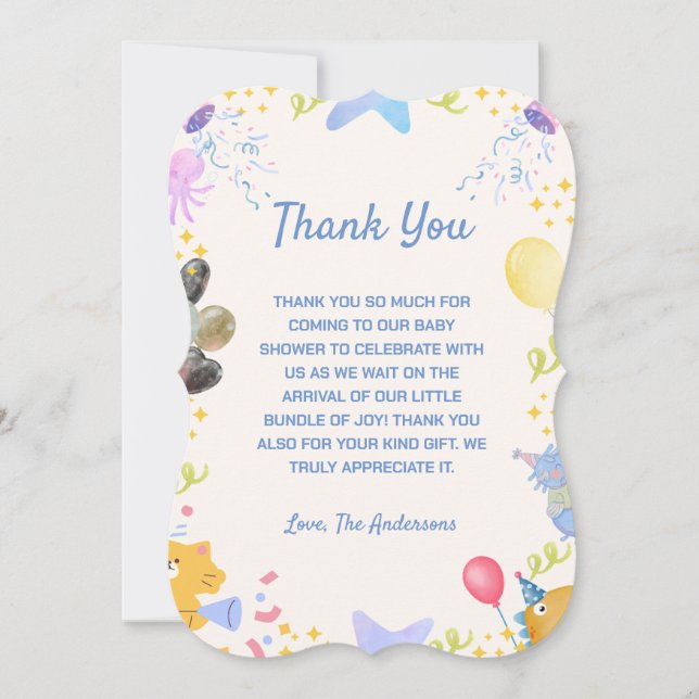 Cartões de agradecimentos do Tema de Aquarela (Frente)