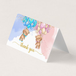 Cartões de agradecimentos do urso