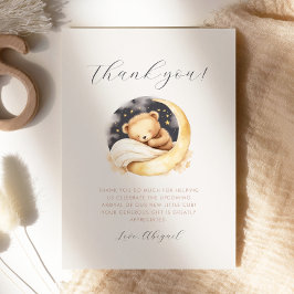 Cartões de agradecimentos do Urso e da Lua