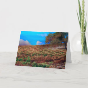 Cartões de agradecimentos do vinhedo/vinho