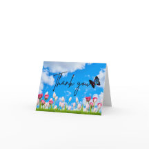 Cartões de agradecimentos dobrado