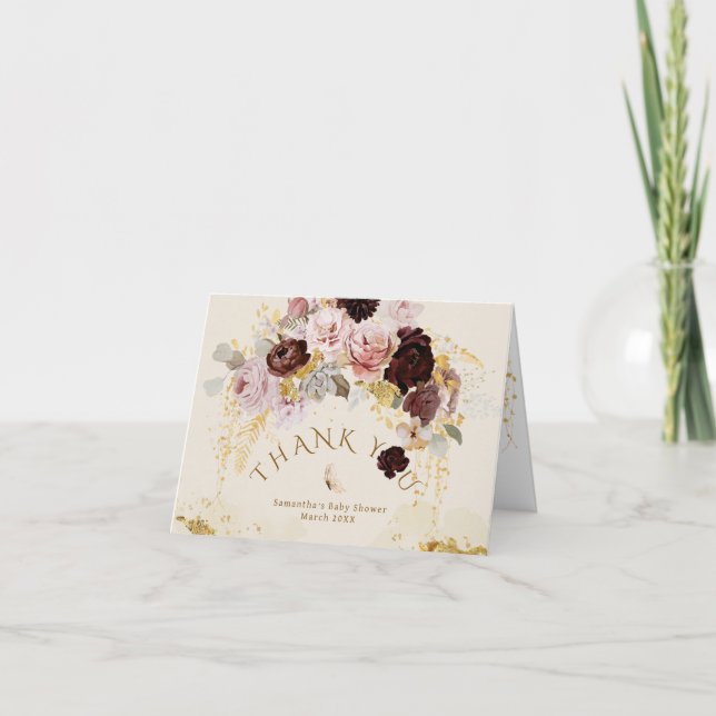 Cartões de agradecimentos dobrado (Frente)