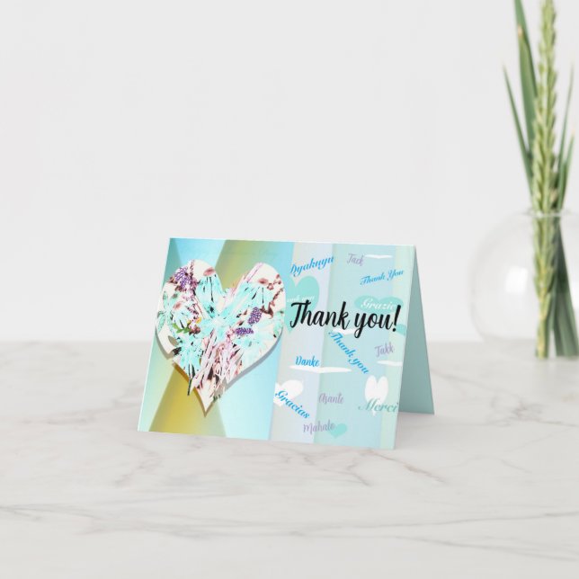 Cartões de agradecimentos dobrado (Frente)