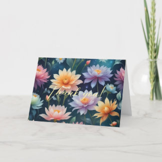 Cartões de agradecimentos dobrado