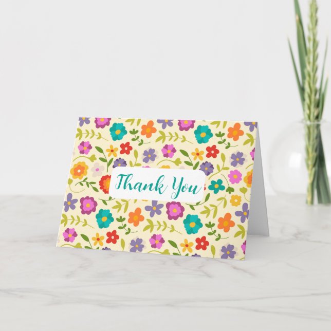 Cartões de agradecimentos dobrado (Frente)