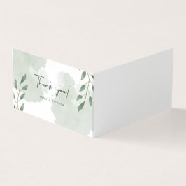 Cartões de agradecimentos dobrado