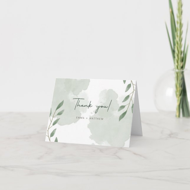 Cartões de agradecimentos dobrado (Frente)