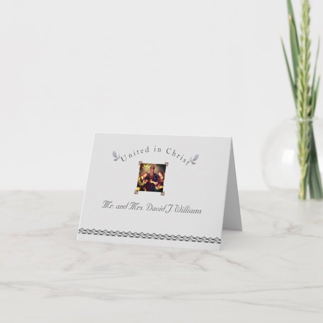 Cartões de agradecimentos dobrado (Frente)