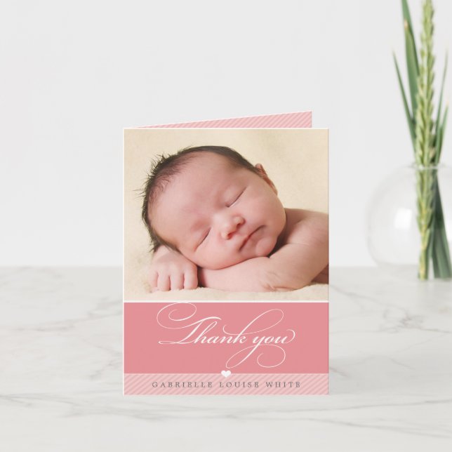 CARTÕES DE AGRADECIMENTOS dobrado: adorável tipo 1 (Frente)