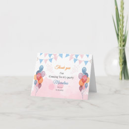 Cartões de agradecimentos Dobrado de Aniversário d